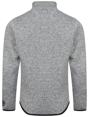 Davos Peak Salt and Pepper Zip Up Sweatshirt in Light Grey - Tokyo Laundry