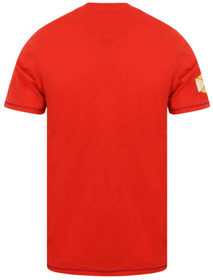 Daytona Racing Motif Cotton T-Shirt In Formula One Red - Tokyo Laundry