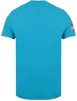Daytona Racing Motif Cotton T-Shirt In Hawaiian Ocean - Tokyo Laundry