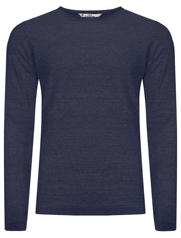 Decadence Crew Neck Reverse Knit Jumper in Ink Slub - Tokyo Laundry