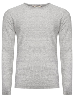 Decadence Crew Neck Reverse Knit Jumper in Light Grey Slub - Tokyo Laundry