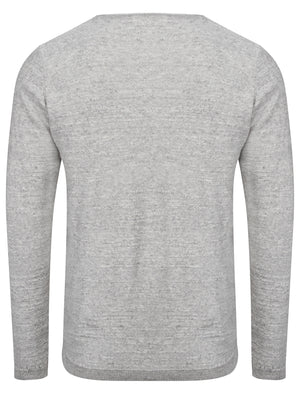 Decadence Crew Neck Reverse Knit Jumper in Light Grey Slub - Tokyo Laundry