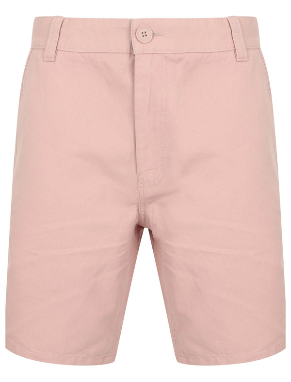 Delgada Cotton Ottoman Chino Shorts In Adobe Rose - Tokyo Laundry