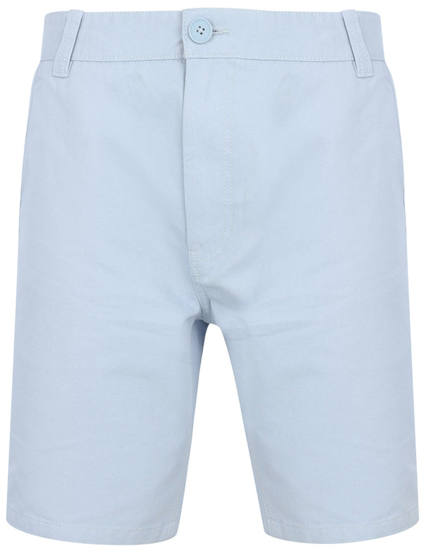 Delgada Cotton Ottoman Chino Shorts In Kentucky Blue - Tokyo Laundry