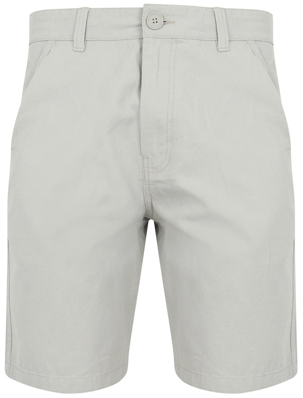 Delgada Cotton Ottoman Chino Shorts In Mirage Gray - Tokyo Laundry
