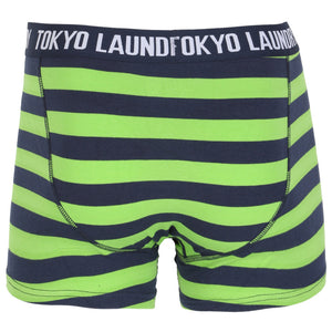 Deptford Boxer Shorts Set in Midnight Blue / Laundered Green - Tokyo Laundry