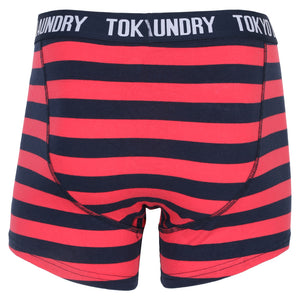 Deptford Boxer Shorts Set in Midnight Blue / Paradise Pink - Tokyo Laundry