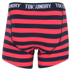 Deptford Boxer Shorts Set in Midnight Blue / Paradise Pink - Tokyo Laundry