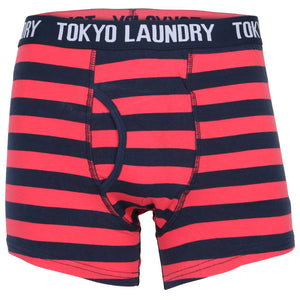 Deptford Boxer Shorts Set in Midnight Blue / Paradise Pink - Tokyo Laundry