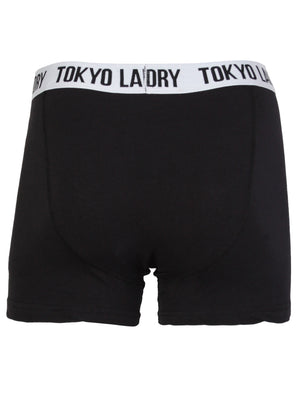 Tokyo Laundry Desoto Cove Sports Boxer Shorts ( 2 Pack) Black & Raspberry Sorbet