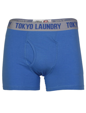 Tokyo Laundry Desoto Cove Sports Boxer Shorts (2 Pack)  Regatta Blue & Fire Orange