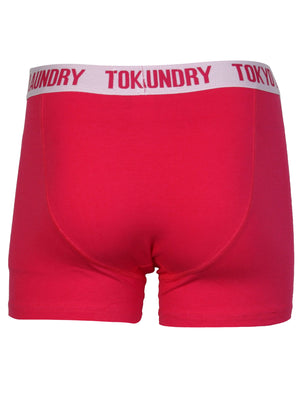 Tokyo Laundry Desoto Cove Sports Boxer Shorts ( 2 Pack) Black & Raspberry Sorbet