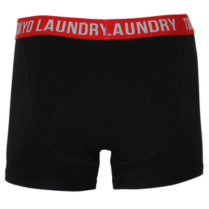 Dewport ( 2 Pack) Boxer Shorts Set in Black / Tokyo Red - Tokyo Laundry