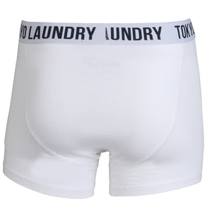 Dewport ( 2 Pack) Boxer Shorts Set in Light Grey Marl / Optic White - Tokyo Laundry