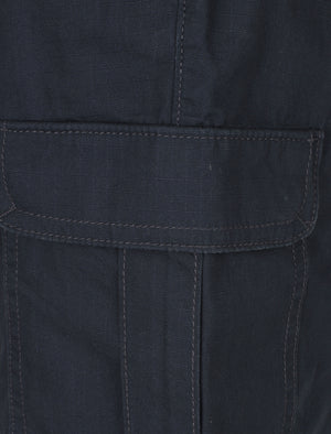 Discovery Cotton Cargo Shorts In Blue Nights - Tokyo Laundry