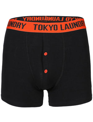 Doddington Boxer Shorts in Fire Orange / Deep Blue - Tokyo Laundry