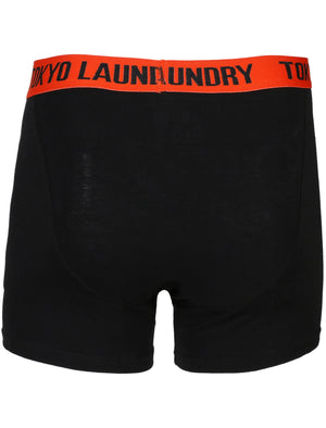 Doddington Boxer Shorts in Fire Orange / Deep Blue - Tokyo Laundry