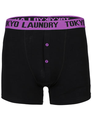 Doddington Boxer Shorts in Simply Green / Dewberry - Tokyo Laundry