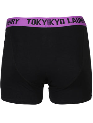 Doddington Boxer Shorts in Simply Green / Dewberry - Tokyo Laundry