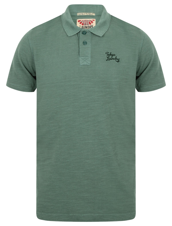 Don Slub Pique Cotton Polo Shirt In Mediterranea - Tokyo Laundry