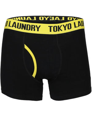 Dormer Boxer Shorts in Buttercup / Fire Orange - Tokyo Laundry