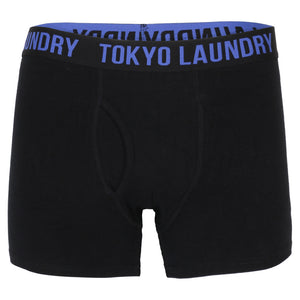 Dovehouse Neon Boxer Shorts Set in Fire Orange / Deep Blue - Tokyo Laundry