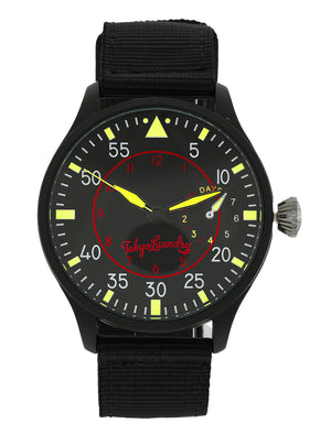 Doyle Military Style Analogue Watch in Black / Black  - Tokyo Laundry