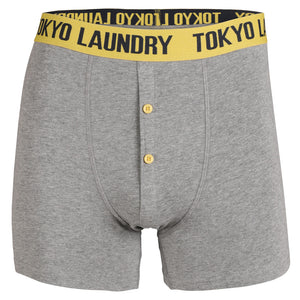 Dunbridge (2 Pack) Boxer Shorts Set in Ocean / Yellow - Tokyo Laundry