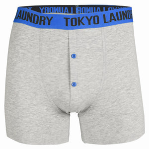 Dunbridge (2 Pack) Boxer Shorts Set in Ocean / Yellow - Tokyo Laundry