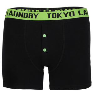 Durnford Boxer Shorts Set in Laundered Green / Paradise Pink - Tokyo Laundry