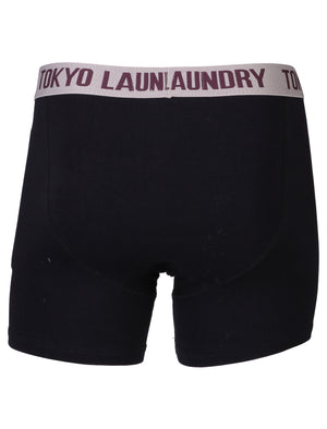 Tokyo Laundry Dwight oxblood & dark navy boxer shorts (2 Pack)