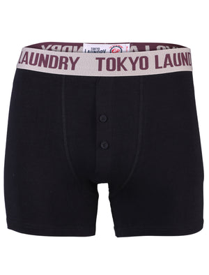 Tokyo Laundry Dwight oxblood & dark navy boxer shorts (2 Pack)