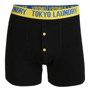 Eaglet (2 Pack) Boxer Shorts Set in Ocean / Yellow - Tokyo Laundry