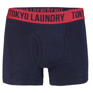 Earsby (2 Pack) Boxer Shorts Set in Navy / Tokyo Red - Tokyo Laundry