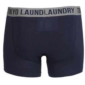 Earsby (2 Pack) Boxer Shorts Set in Navy / Mid Grey Marl - Tokyo Laundry