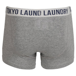 Earsby (2 Pack) Boxer Shorts Set in Navy / Mid Grey Marl - Tokyo Laundry