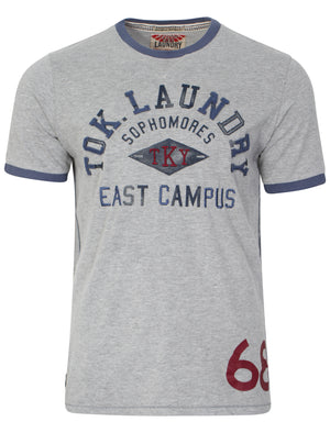 East Campus T-Shirt in Light Grey Marl - Tokyo Laundry