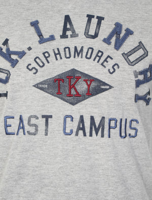 East Campus T-Shirt in Light Grey Marl - Tokyo Laundry