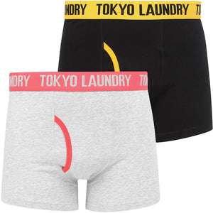 Eastford 2 (2 Pack) Boxer Shorts Set in Yolk Yellow / Paradise Pink - Tokyo Laundry