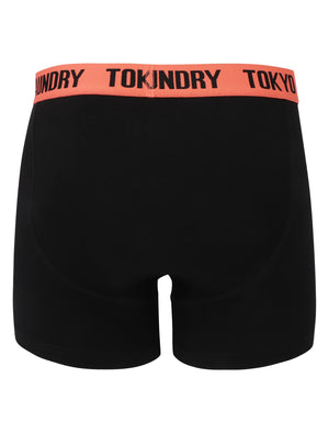 Eastford (2 Pack) Boxer Shorts Set in Dark Peach / Blue Moon - Tokyo Laundry