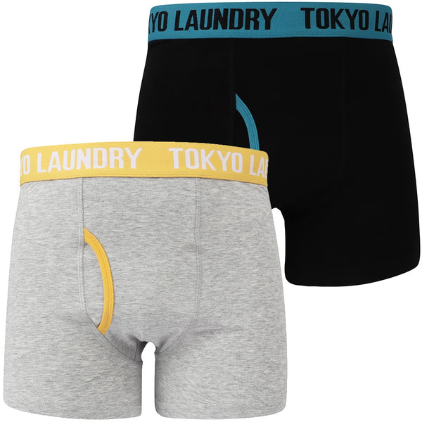 Eastford (2 Pack) Boxer Shorts Set in Swedish Blue / Buttercup - Tokyo Laundry
