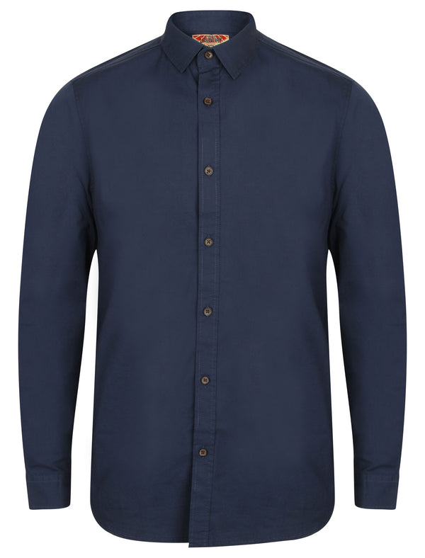 Eastport Long Sleeve Shirt in Midnight Blue - Tokyo Laundry
