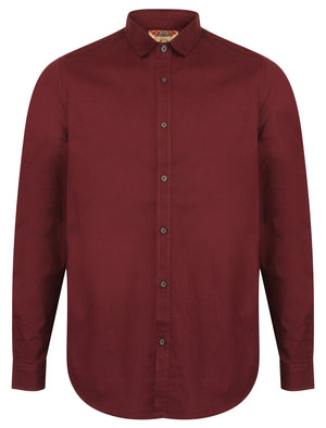 Eastport Cotton Long Sleeve Shirt in Wine - Tokyo Laundry