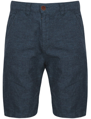 Elbert Cotton Linen Stripe Shorts in Navy - Tokyo Laundry