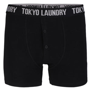 Ellerman (2 Pack) Boxer Shorts Set in Light Grey Marl / Black - Tokyo Laundry