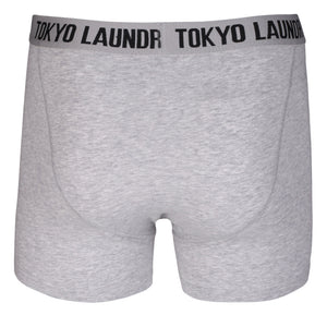 Ellerman (2 Pack) Boxer Shorts Set in Light Grey Marl / Black - Tokyo Laundry