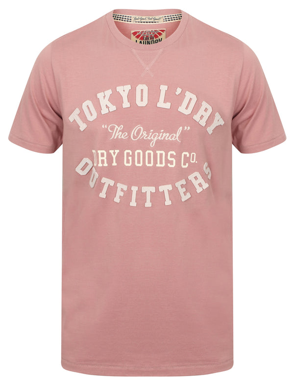 Ellsworth Applique Cotton T-Shirt In Dusty Pink - Tokyo Laundry