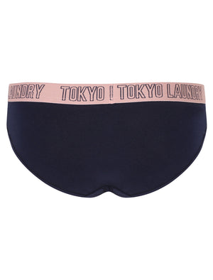 Emilia (3 Pack) Assorted Briefs In Blush / Midnight Blue - Tokyo Laundry
