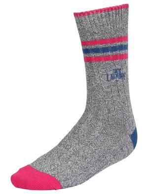 Tokyo Laundry Ensor Ribbed Socks in Blue& Grey