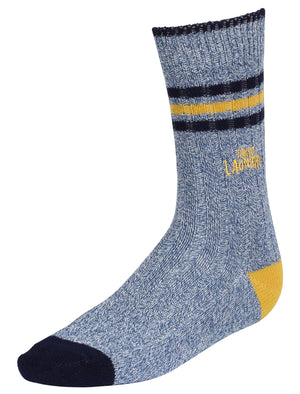 Tokyo Laundry Ensor Ribbed Socks in Blue& Grey